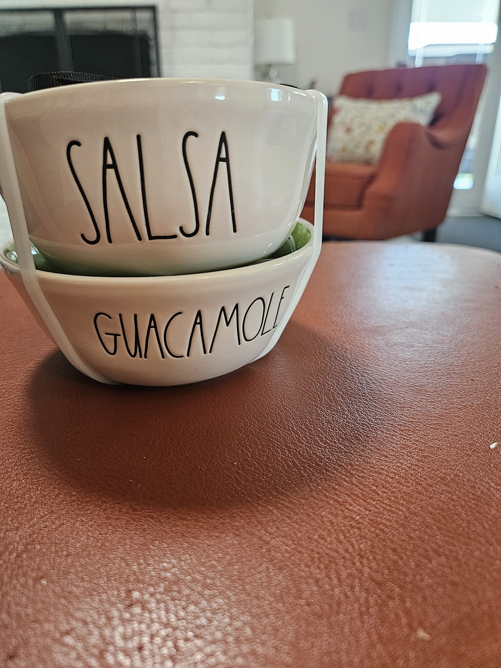 Rae Dunn White Salsa & Guacamole Ceramic Serving Bowls - Unbranded